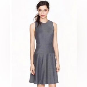 J. Crew Gray Pleated Dress